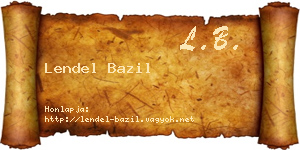 Lendel Bazil névjegykártya